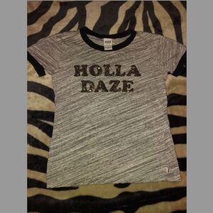 Gray Holla Daze Victoria's Secret PINK BRAND t-shirt Sequin Sequence